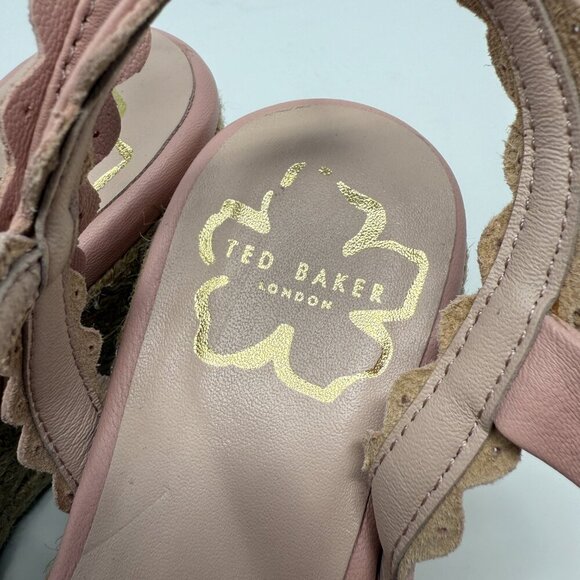 Ted Baker London Taymie Espadrille Wedge Sandals Women's 38 US 7.5 Pink NWOB - Picture 12 of 15